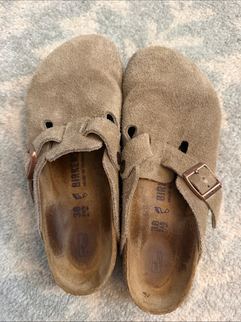 Birkenstock Boston Soft Footbed Suede Leather Soft Footbed Suede Clog Sandals
